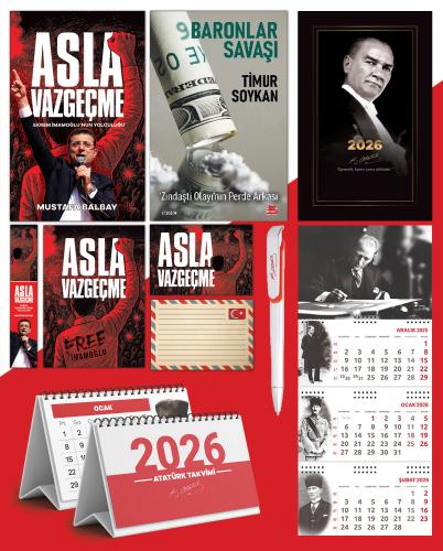 Asla Vazgeçme - Ayraç - Kartpostal - Poster - Baronlar Savaşı -  2026 Ajanda Gazi Paşa - İmza Duvar Takvimi - Masa Takvimi