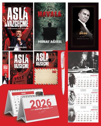 Asla Vazgeçme - Ayraç - Kartpostal - Poster - Havala -  2026 Ajanda Gazi Paşa - İmza Duvar Takvimi - Masa Takvimi