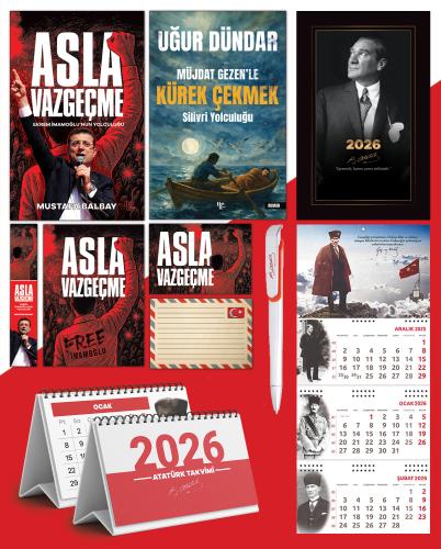 Asla Vazgeçme - Ayraç - Kartpostal - Poster - Müjdat Gezenle Kürek çekmek -  2026 Ajanda İstikbal - Sakarya Duvar Takvimi - Masa Takvimi
