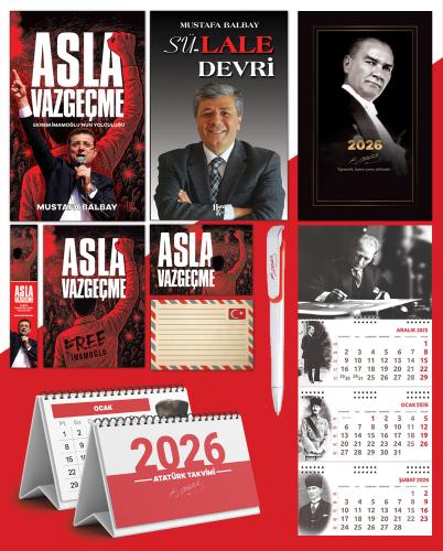 Asla Vazgeçme - Ayraç - Kartpostal - Poster - Sü-Lale Devri -  2026 Ajanda Gazi Paşa - İmza Duvar Takvimi - Masa Takvimi