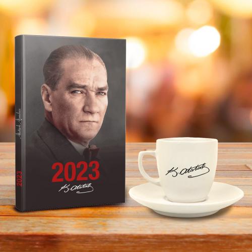 Atatürk Hediye Seti - Tekli Atatürk İmza Fincan - Ankara - Halkkitabev