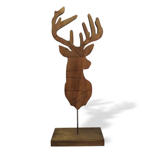 Ayaklı Ahşap Tonlamalı Geyik - Halkkitabevi