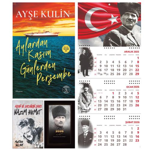 Aylardan Kasım Günlerden Perşembe ve Nazım Hikmet - Komutan Ajanda - Ayyıldız Duvar Takvimi