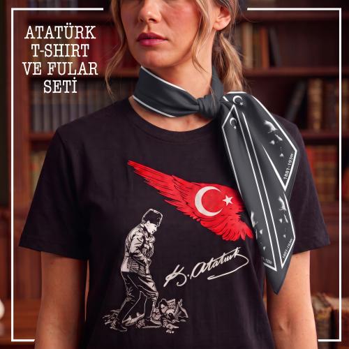 Ayyıldız Kocatepe T-shirt ve Atatürk Siluet Fular