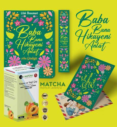 Baba Bana Hikayeni Anlat Ayraç Kartpostal - Kayısı Matcha Çayı