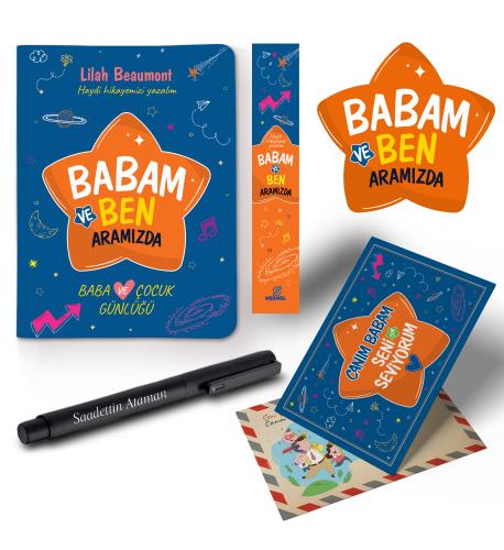 Babam ve Ben Aramızda Ayraç Kartpostal Kalem - Siyah