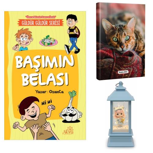 Başımın Belası - Şaşkın Kedi Planlama Defteri ve Ayıcıklı Kız Fener Tipi Işıklı Kar Küresi