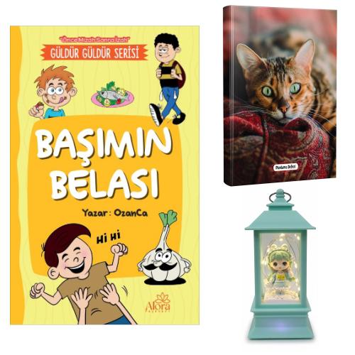 Başımın Belası - Şaşkın Kedi Planlama Defteri ve Tavşanlı Kız Fener Tipi Işıklı Kar Küresi
