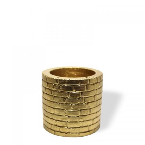 Betigo Duvar Desenli Beton Sukulent Saksısı, Altın - Halkkitabevi