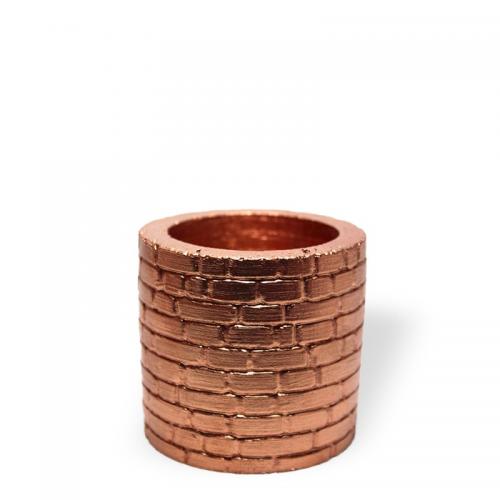 Betigo Duvar Desenli Beton Sukulent Saksısı Bakır - Halkkitabevi