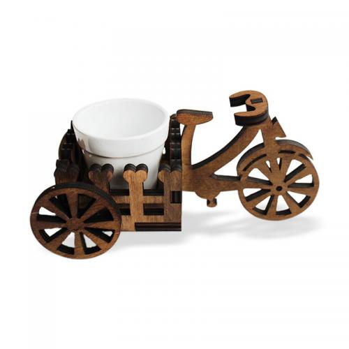 Beton Saksılı Ahşap Bisiklet - Halkkitabevi