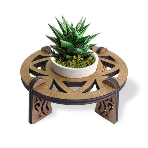 Beton Saksılı Circle Desenli Stand Model 2 - Halkkitabevi