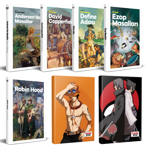 Çocuk Klasikleri 5li Kitap - Ace ve Sasuke-Itachi Defter - Halkkitabev
