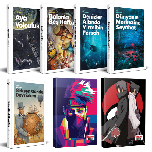 Çocuk Klasikleri Beşli Kitap - Naruto ve Sasuke-Itachi Defter - Halkki