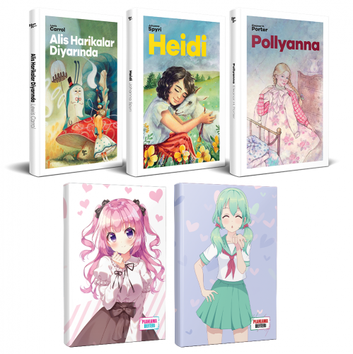Çocuk Klasikleri Üç Kitap - Violet ve Schoolgirl Defter - Halkkitabevi
