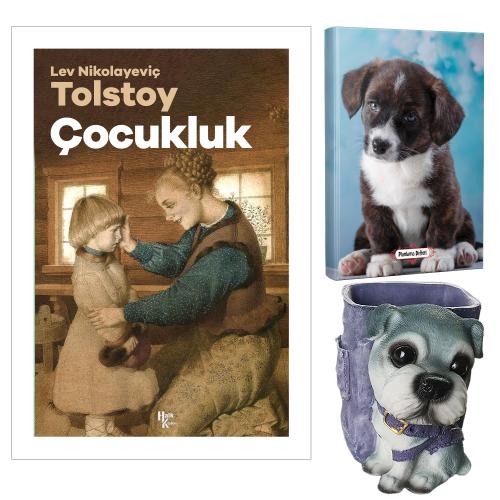 Çocukluk - Tolstoy ve Dekoratif Köpek Kalemlik - Minik Arkadaş Planlama Defteri