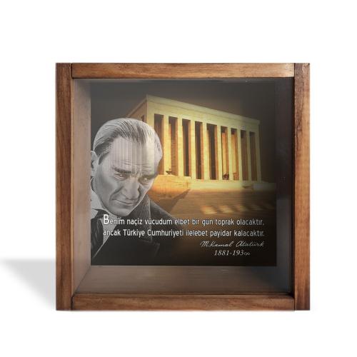 Camlı Ahşap Kumbara Anıtkabir - Halkkitabevi