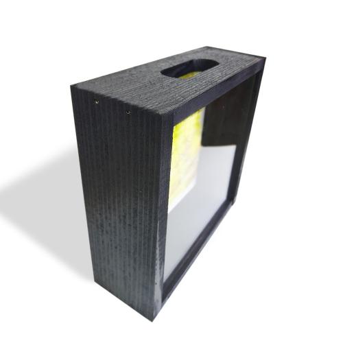 Camlı Ahşap Kumbara İstiklal Marşı "Siyah" - Halkkitabevi