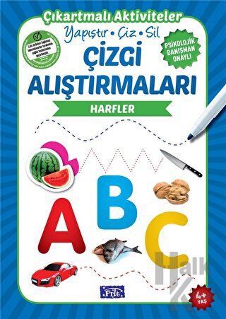 Çizgi Alıştırmaları - Harfler (4 Yaş) - Halkkitabevi
