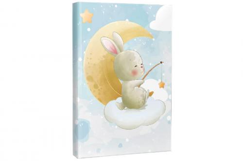 Çizgili Defter Tavşan Gökyüzünde Görselli