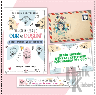 Çocuklar İçin Psikolojik Destek Serisi - Çocuklarda Dikkat Eksikliği ve Hiperaktivite - Kartpostal ve Ayraç