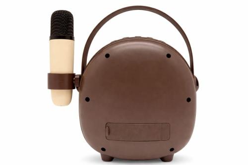 Çocuklara Özel Retro Tasarımlı Bluetooth Karaoke Mikrofon ve Ahşap Tri