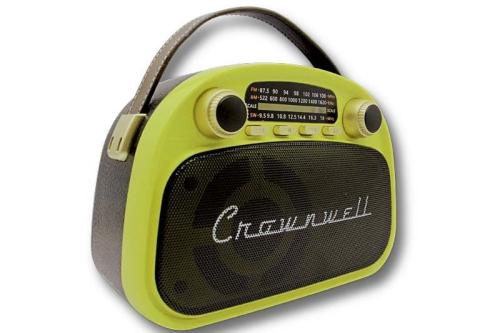 Crownwell Taşınabilir Bluetooth Retro Radyo Arizona Serisi Limon Sarıs