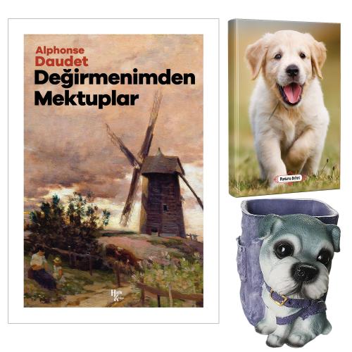 Değirmenimden Mektuplar - Alphonse Daudet ve Dekoratif Köpek Kalemlik - Mutlu Prens Planlama Defteri
