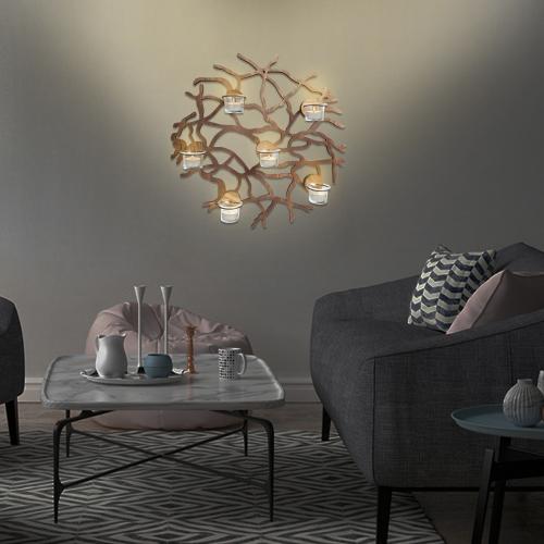 Dekoratif Ağ Desenli Ahşap T-Lightlık - Halkkitabevi