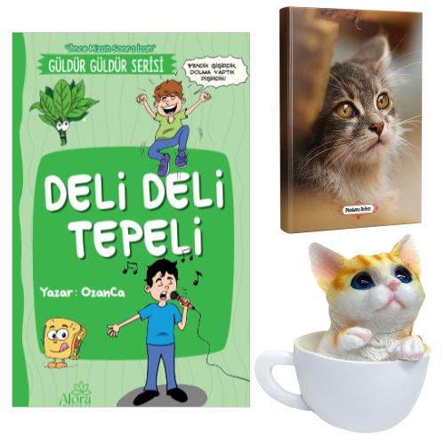 Deli Deli Tepeli - Mini Kedi Planlama Defteri ve Fincanda Kedi Kumbara