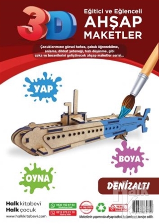 Denizaltı Ahşap Maket - Halkkitabevi