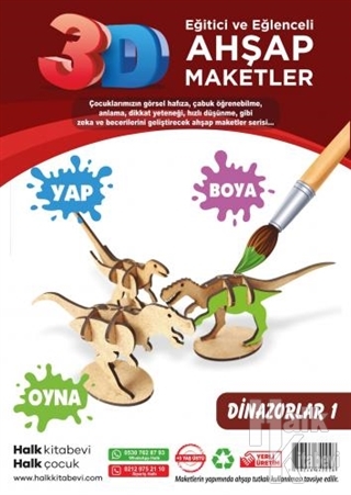 Dinozorlar 1 Ahşap Maket