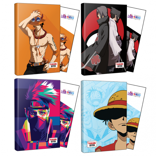 Dörtlü Ace-Sasuke-Itachi-Naruto-Luffy Defter ve Ayraç - Halkkitabev