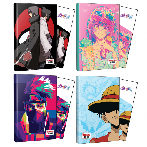 Dörtlü Sasuke-Itachi-Icecream-Naruto-Luffy Defter ve Ayraç - Halkki