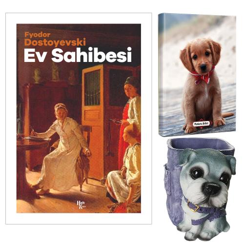 Ev Sahibesi - Fyodor Dostoyevski ve Dekoratif Köpek Kalemlik - Masum Köpek Planlama Defteri