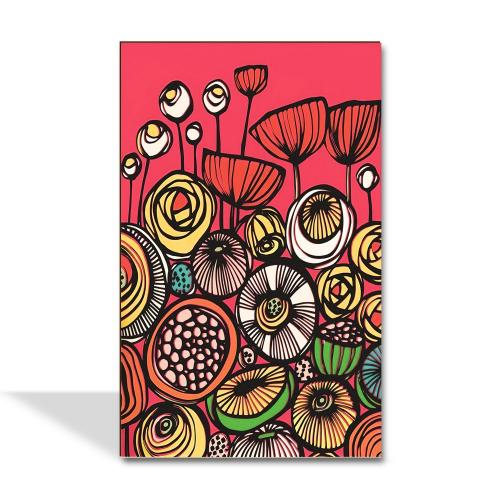 Gelincikler Baskılı Ahşap Tablo - Halkkitabevi