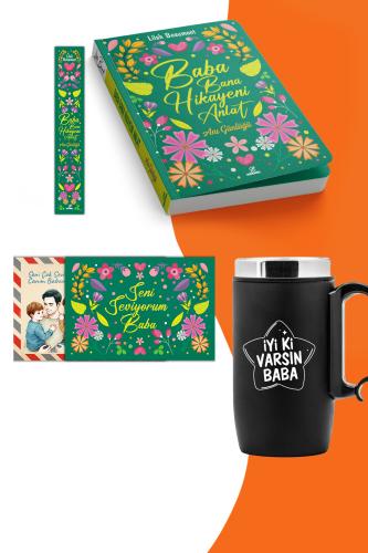 Babalar Gününe Özel - Baba Bana Hikaye Anlat ve İyi Ki Varsın Baba Yazılı Termos