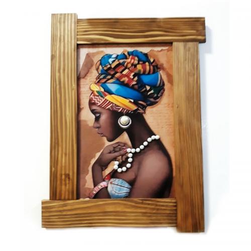 3D İnci Küpeli Ahşap Tablo - Halkkitabevi