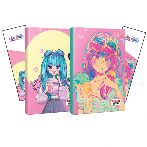 İkili Catgirl-Icecream Defter ve Ayraç - Halkkitabevi