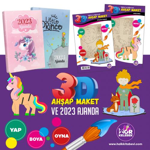 İkili Ahşap Maket ve İkili Ajanda Seti - 2