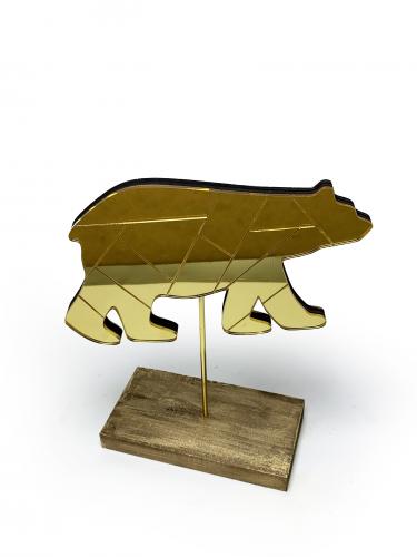 Ayaklı Altın Rengi Aynalı Ayı - Halkkitabevi