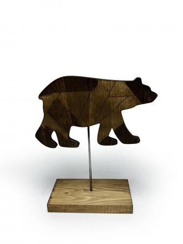 Ayaklı Ahşap Tonlamalı Ayı - Halkkitabevi