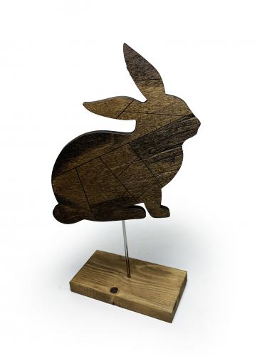 Ayaklı Ahşap Tonlamalı Tavşan