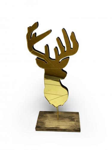 Ayaklı Altın Rengi Aynalı Geyik - Halkkitabevi