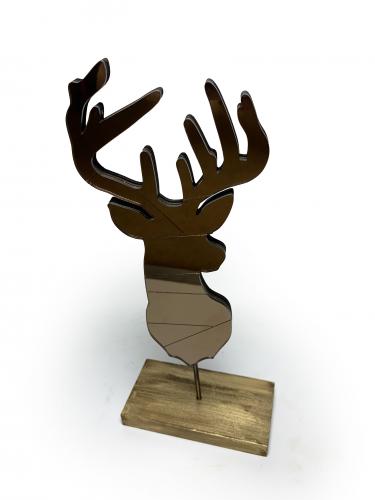 Ayaklı Bakır Rengi Aynalı Geyik