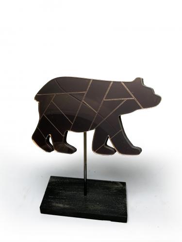 Ayaklı Bakır Rengi Aynalı Ayı - Halkkitabevi