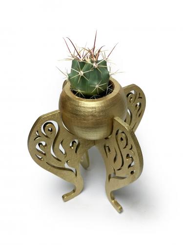 Mari Ahşap Ayaklı Beton Saksı Seri 3 - Halkkitabevi