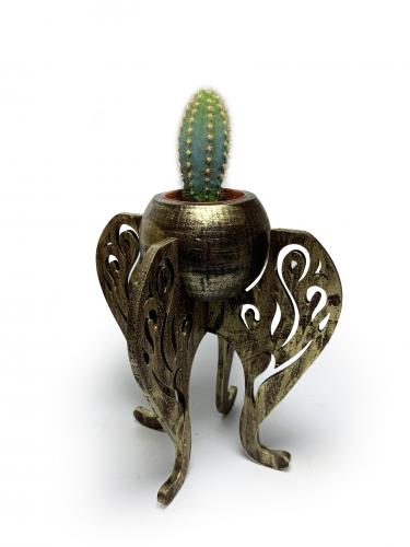 Mari Ahşap Ayaklı Beton Saksı Seri 2