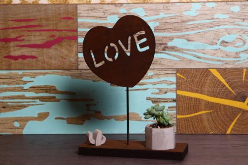 HK Dekor Love Standlı Beton Saksı - Halkkitabevi