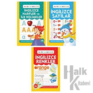 İngilizce Harfler Sayılar ve Renkler Seti (3 Kitap Takım) - Halkkitabe